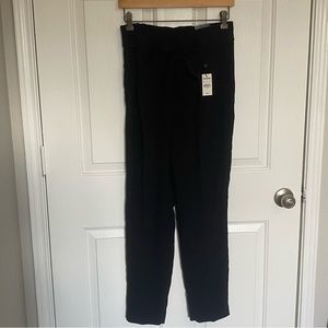 Express black paper bag dress pants
